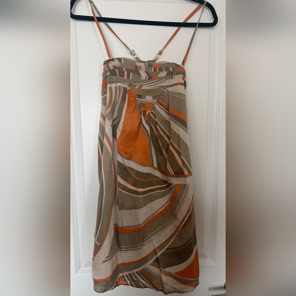 Love 21 Silk Mini Geometric Print Dress Lined